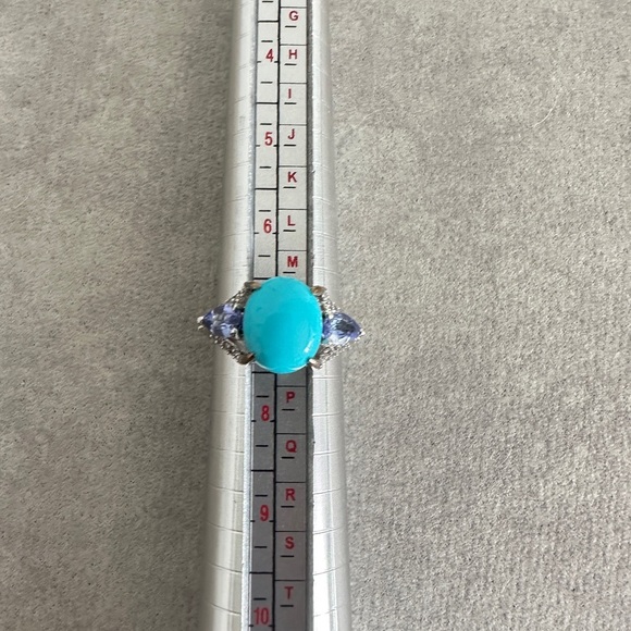 Turquoise, Tanzanite and CZ Ring by Colleen Lopez - Picture 9 of 9